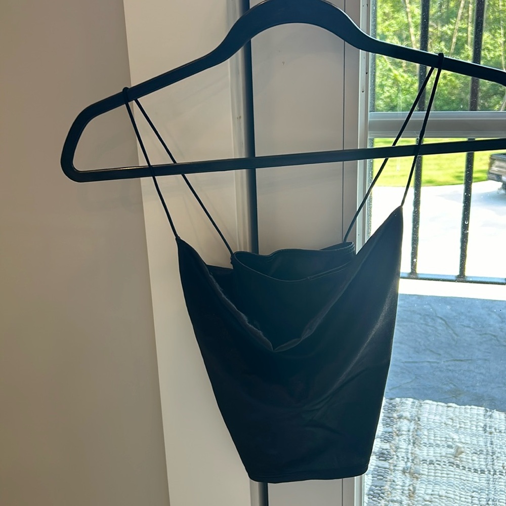 Black Urban Renewal Satin Tank Top Size Small